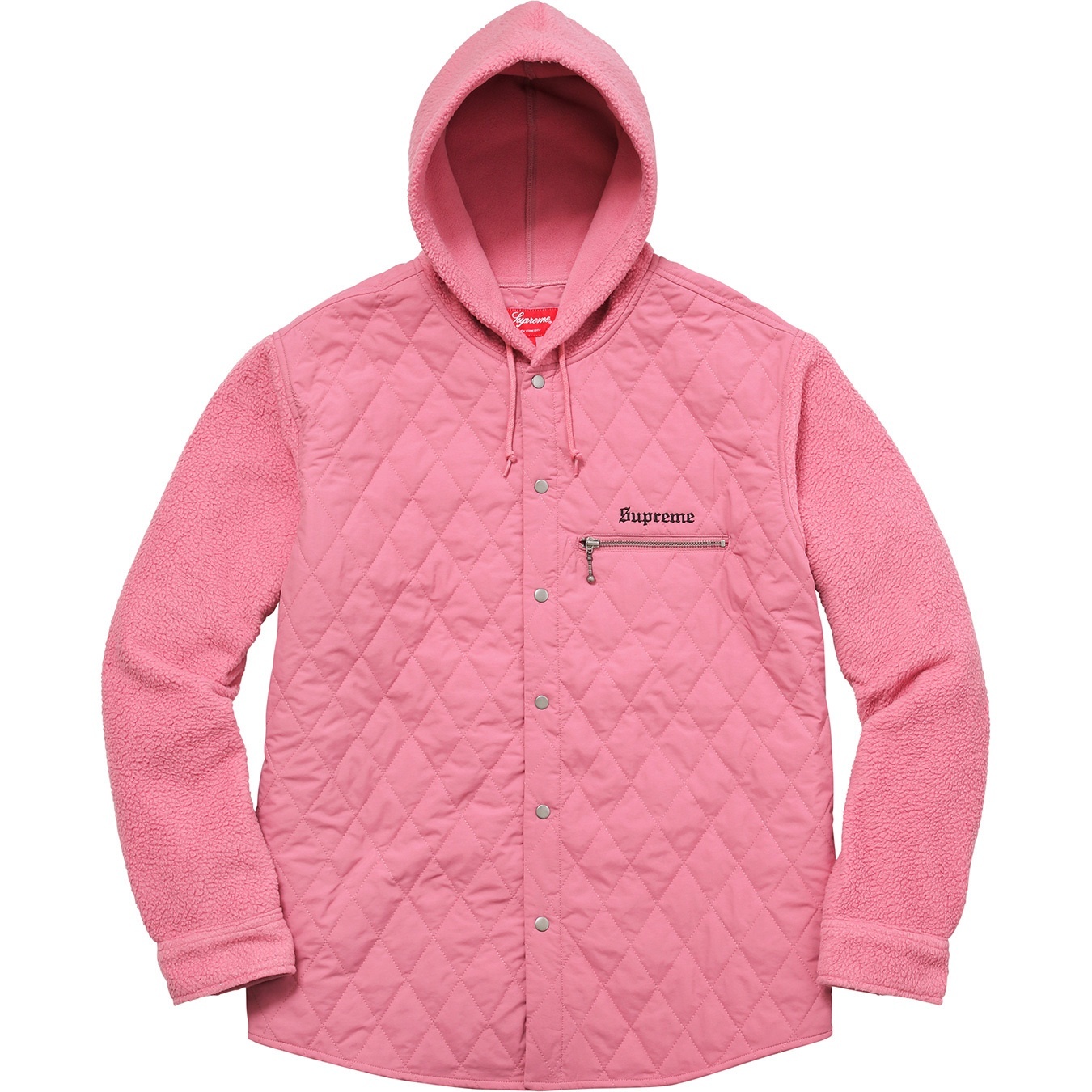 Hooded Fleece Nylon Shirt view 4